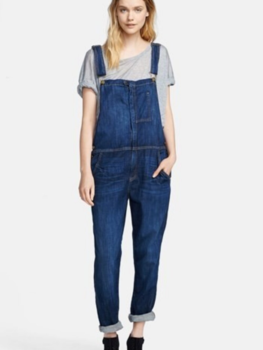 Current/Elliott Dark Blue Denim Overalls for Women Ranch Hand Size 2